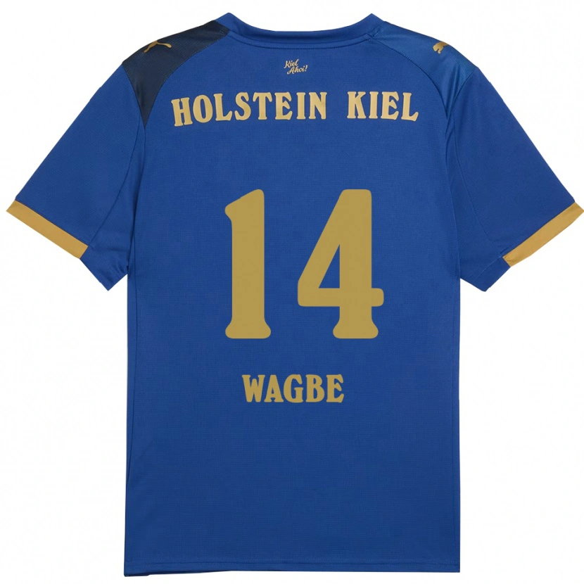 Danxen Hombre Camiseta Aurel Wagbe #14 Azul Dorado 1ª Equipación 2025/26 La Camisa