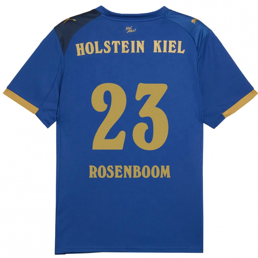 Danxen Hombre Camiseta Lasse Rosenboom #23 Azul Dorado 1ª Equipación 2025/26 La Camisa