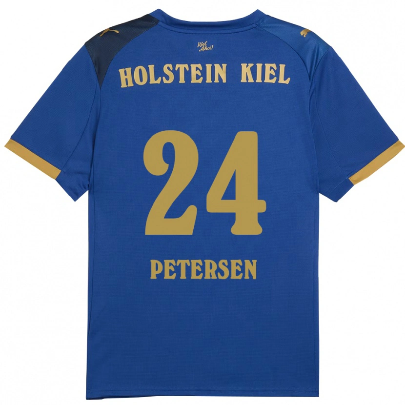 Danxen Hombre Camiseta Malte Petersen #24 Azul Dorado 1ª Equipación 2025/26 La Camisa
