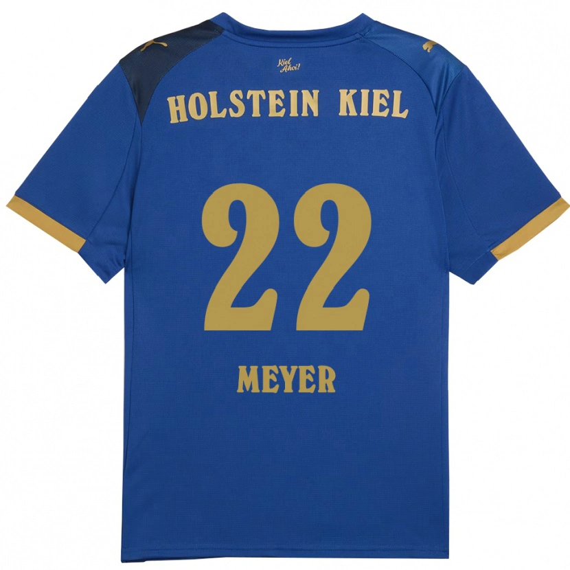 Danxen Hombre Camiseta Mätthi Meyer #22 Azul Dorado 1ª Equipación 2025/26 La Camisa