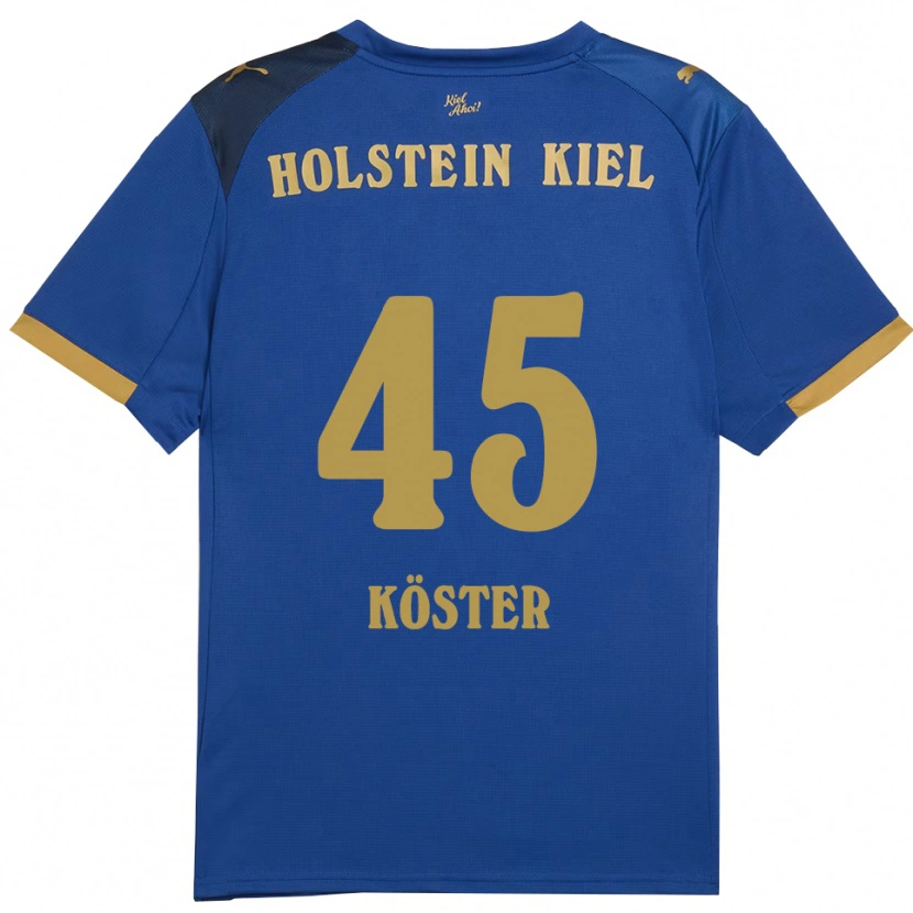 Danxen Hombre Camiseta Louis Köster #45 Azul Dorado 1ª Equipación 2025/26 La Camisa
