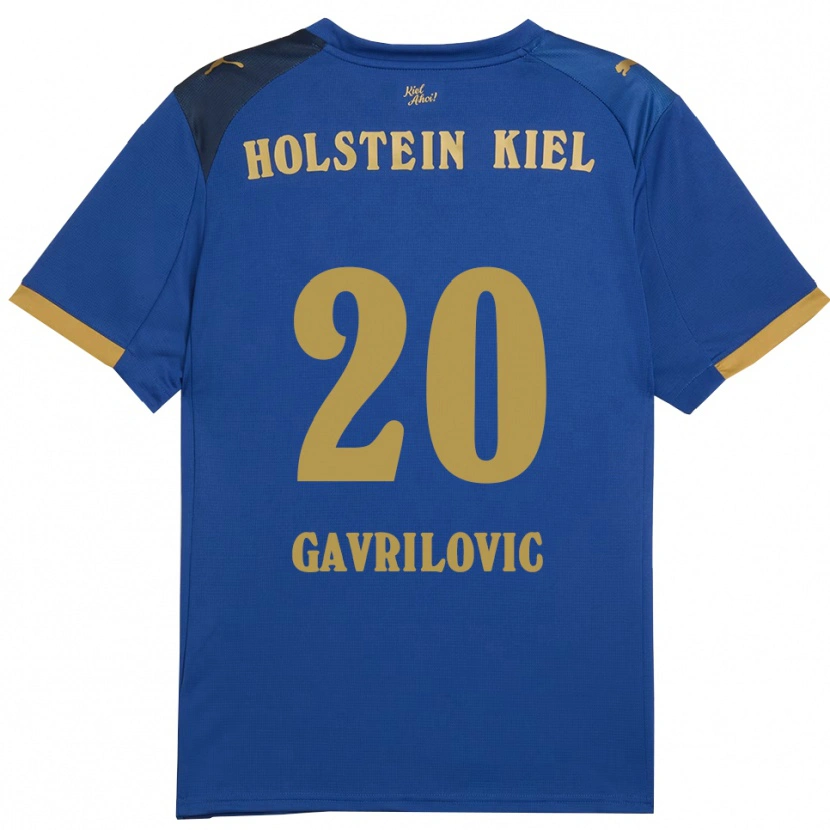 Danxen Hombre Camiseta Helena Gavrilovic #20 Azul Dorado 1ª Equipación 2025/26 La Camisa