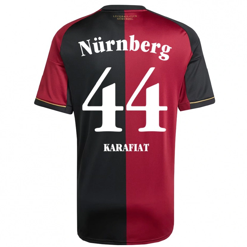 Danxen Hombre Camiseta Ondrej Karafiat #44 Borgoña Negro 1ª Equipación 2025/26 La Camisa
