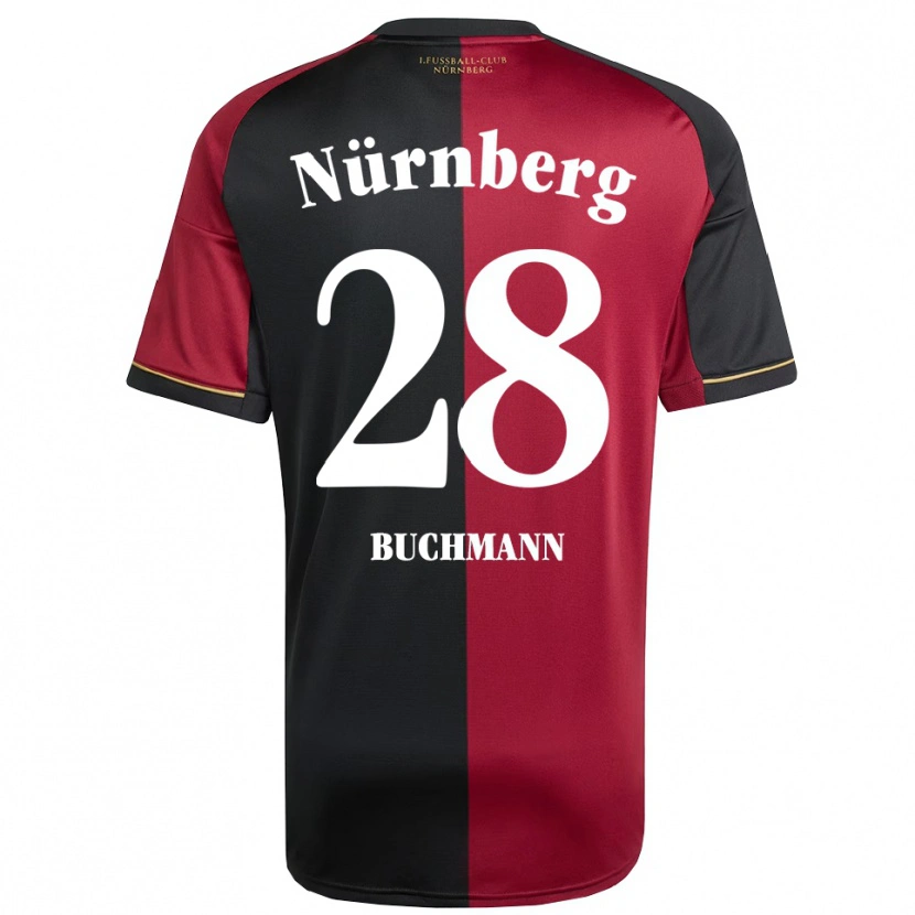 Danxen Hombre Camiseta Tarek Buchmann #28 Borgoña Negro 1ª Equipación 2025/26 La Camisa