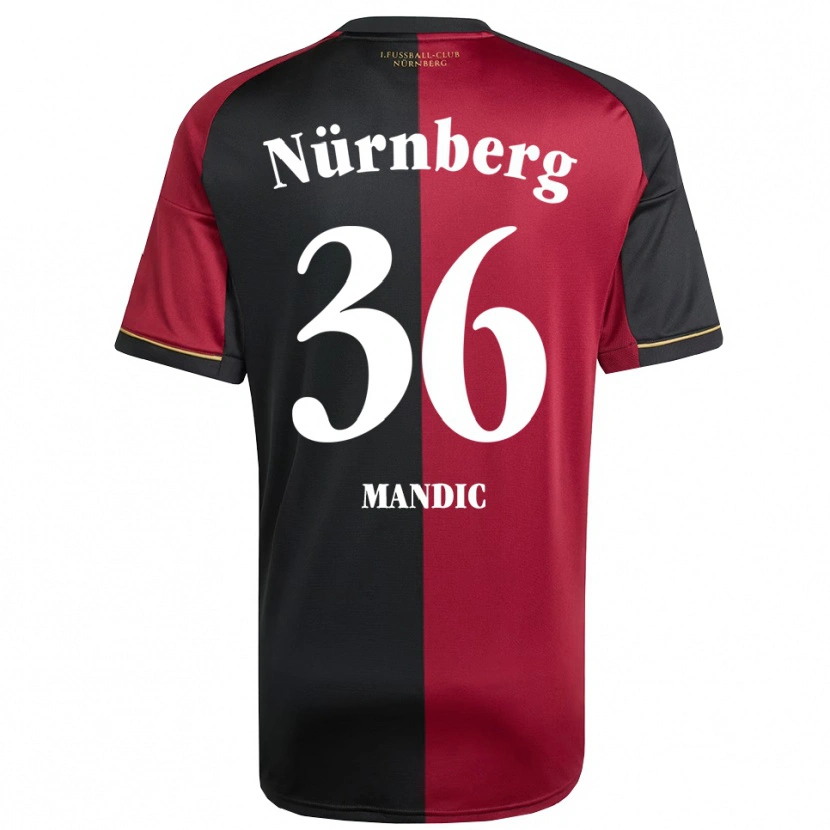 Danxen Hombre Camiseta Kristian Mandic #36 Borgoña Negro 1ª Equipación 2025/26 La Camisa