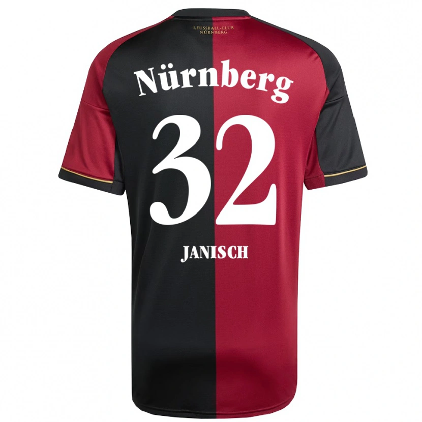 Danxen Hombre Camiseta Tim Janisch #32 Borgoña Negro 1ª Equipación 2025/26 La Camisa