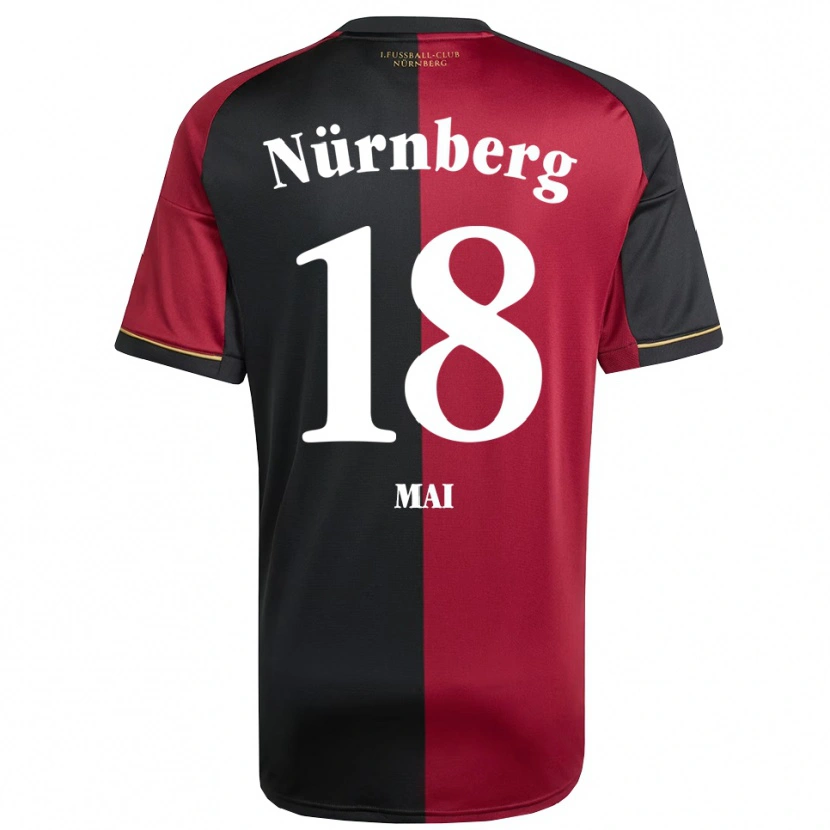 Danxen Hombre Camiseta Franziska Mai #18 Borgoña Negro 1ª Equipación 2025/26 La Camisa