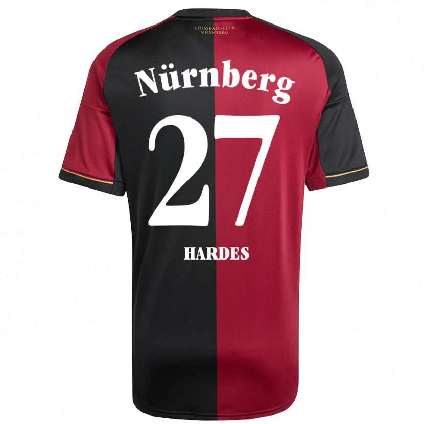 Danxen Hombre Camiseta Aaron Hardes #27 Borgoña Negro 1ª Equipación 2025/26 La Camisa