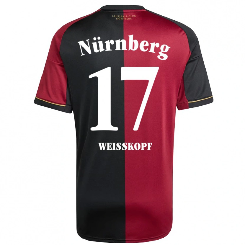 Danxen Hombre Camiseta Jannes Weißkopf #17 Borgoña Negro 1ª Equipación 2025/26 La Camisa