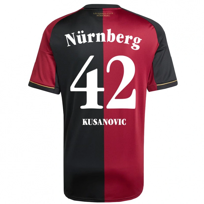 Danxen Hombre Camiseta Tino Kusanovic #42 Borgoña Negro 1ª Equipación 2025/26 La Camisa