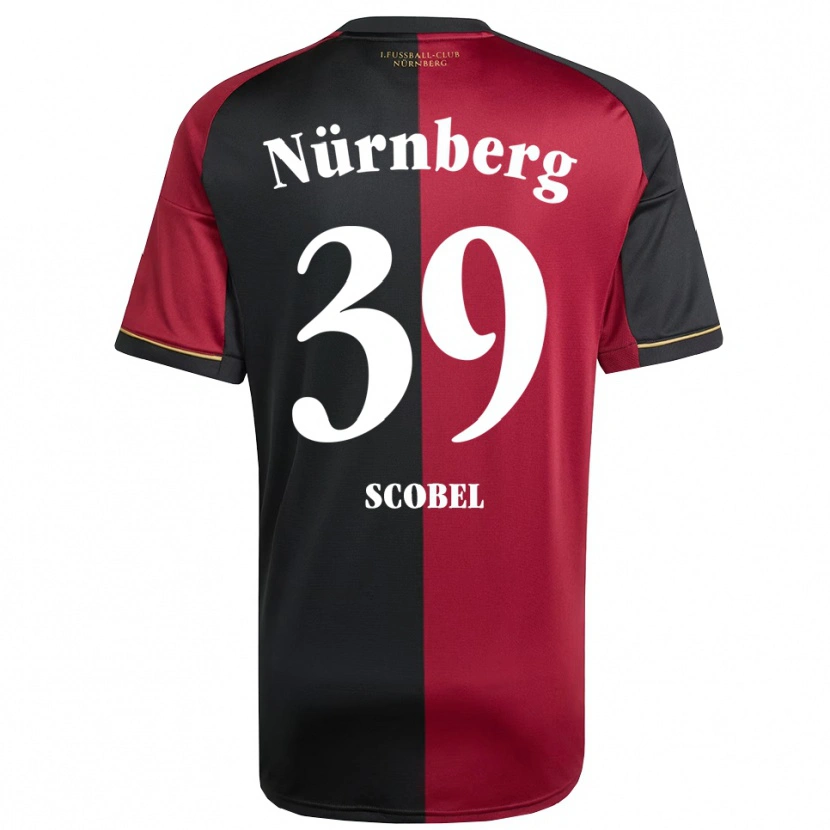 Danxen Hombre Camiseta Piet Scobel #39 Borgoña Negro 1ª Equipación 2025/26 La Camisa