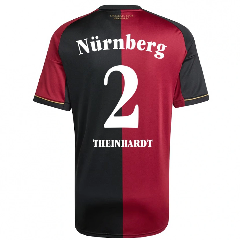 Danxen Hombre Camiseta Johannes Theinhardt #2 Borgoña Negro 1ª Equipación 2025/26 La Camisa