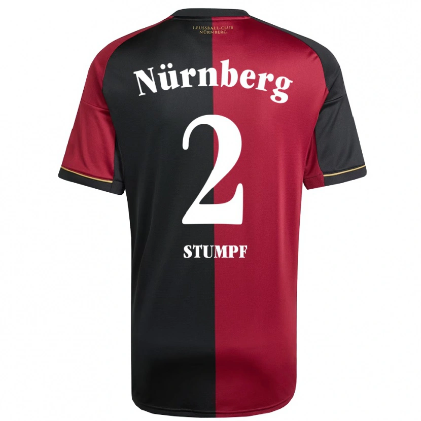 Danxen Hombre Camiseta Lenny Stumpf #2 Borgoña Negro 1ª Equipación 2025/26 La Camisa