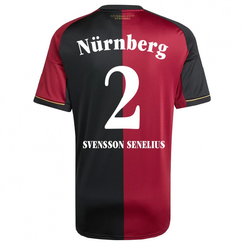 Danxen Hombre Camiseta Klara Svensson Senelius #2 Borgoña Negro 1ª Equipación 2025/26 La Camisa