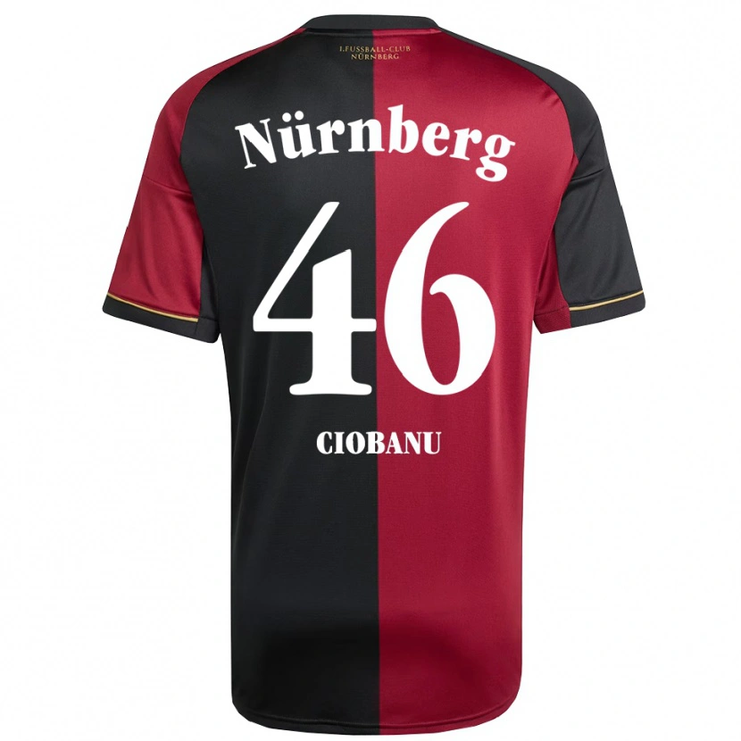 Danxen Hombre Camiseta Ion Ciobanu #46 Borgoña Negro 1ª Equipación 2025/26 La Camisa