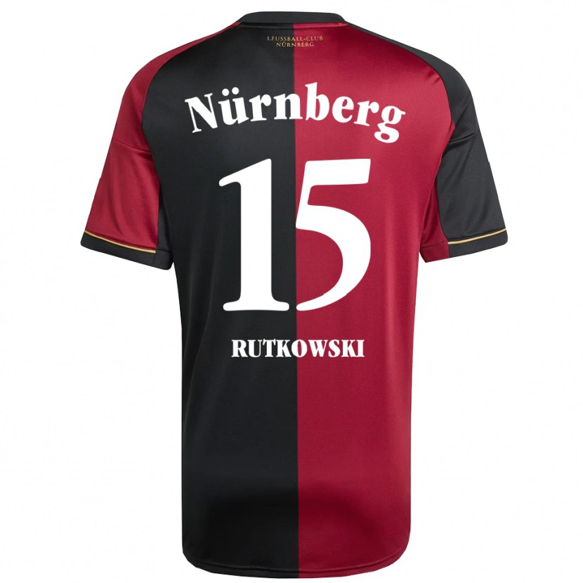 Danxen Hombre Camiseta Nicolas Rutkowski #15 Borgoña Negro 1ª Equipación 2025/26 La Camisa