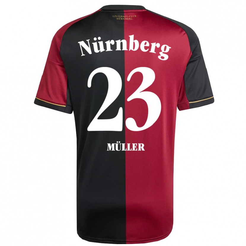 Danxen Hombre Camiseta Paul Müller #23 Borgoña Negro 1ª Equipación 2025/26 La Camisa