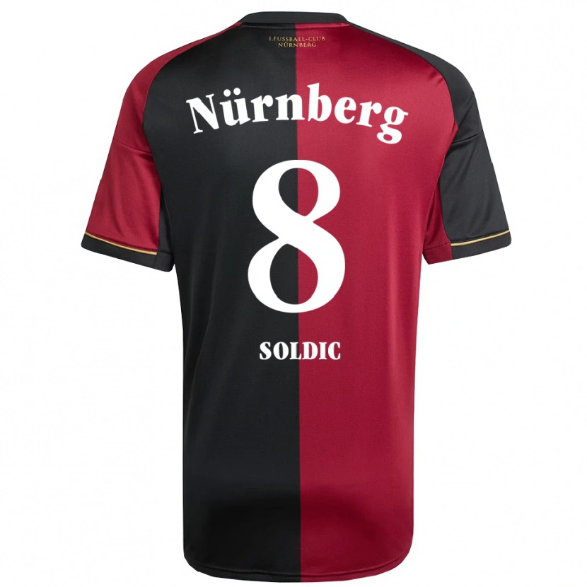 Danxen Hombre Camiseta Marko Soldic #8 Borgoña Negro 1ª Equipación 2025/26 La Camisa