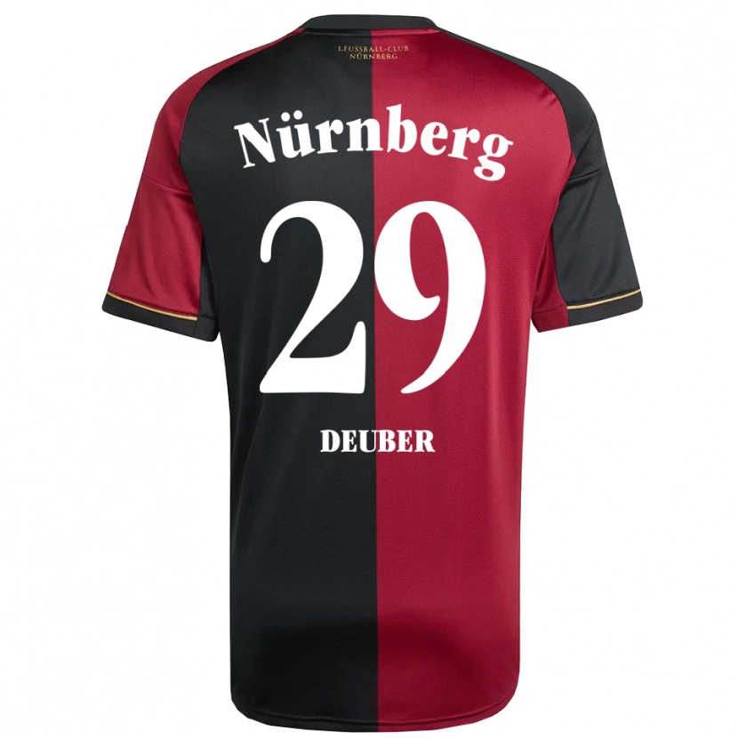 Danxen Hombre Camiseta Hanna Deuber #29 Borgoña Negro 1ª Equipación 2025/26 La Camisa