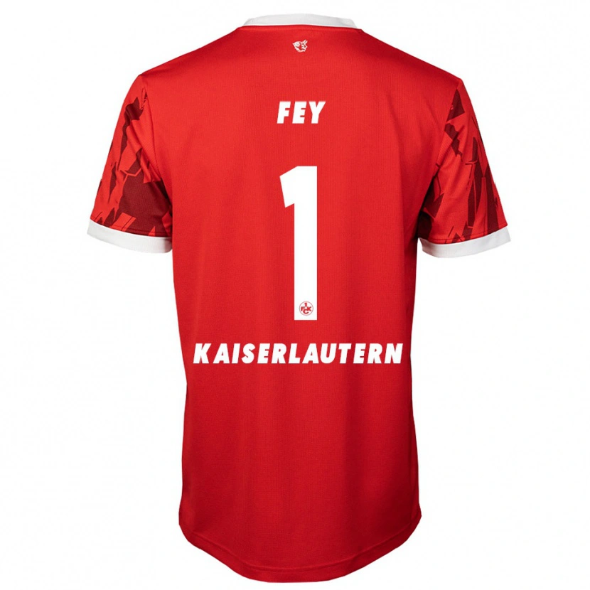 Danxen Hombre Camiseta Tyler Fey #1 Rojo Blanco 1ª Equipación 2025/26 La Camisa