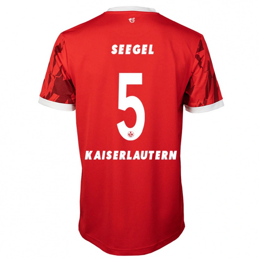 Danxen Hombre Camiseta Mika Seegel #5 Rojo Blanco 1ª Equipación 2025/26 La Camisa