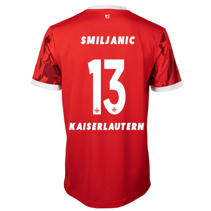 Danxen Hombre Camiseta Ivan Smiljanic #13 Rojo Blanco 1ª Equipación 2025/26 La Camisa