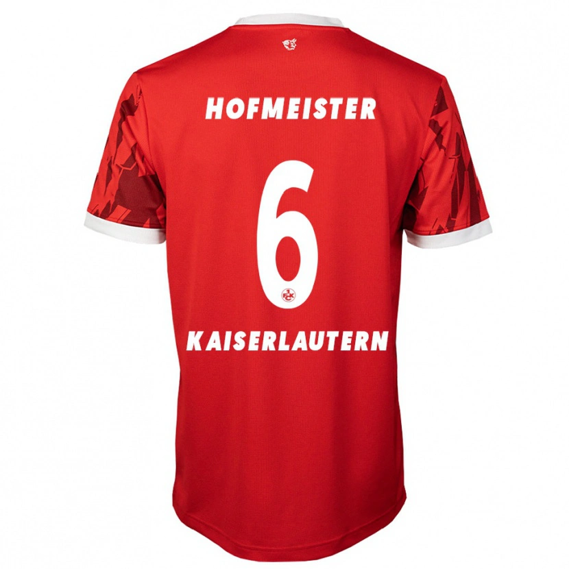 Danxen Hombre Camiseta Dion Hofmeister #6 Rojo Blanco 1ª Equipación 2025/26 La Camisa