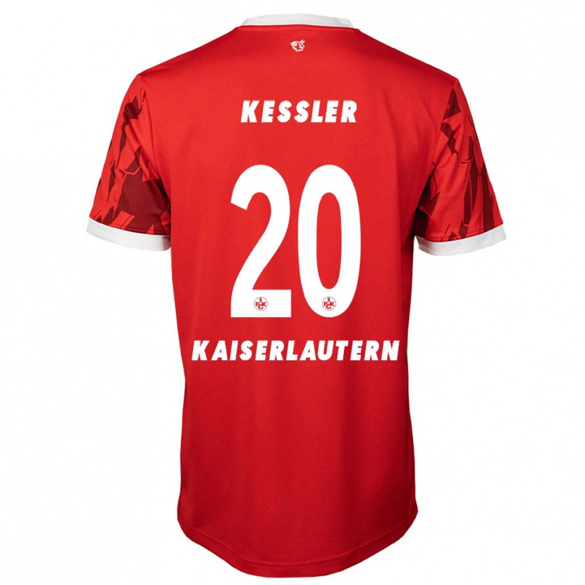 Danxen Hombre Camiseta Louis Keßler #20 Rojo Blanco 1ª Equipación 2025/26 La Camisa