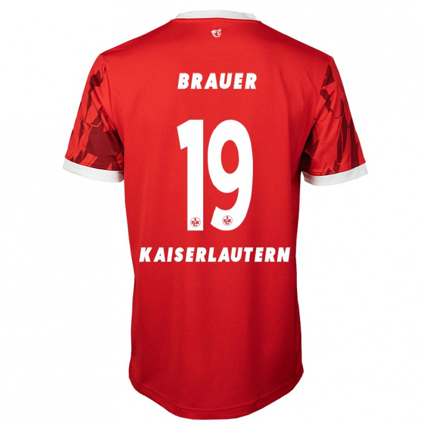 Danxen Hombre Camiseta Roman Brauer #19 Rojo Blanco 1ª Equipación 2025/26 La Camisa