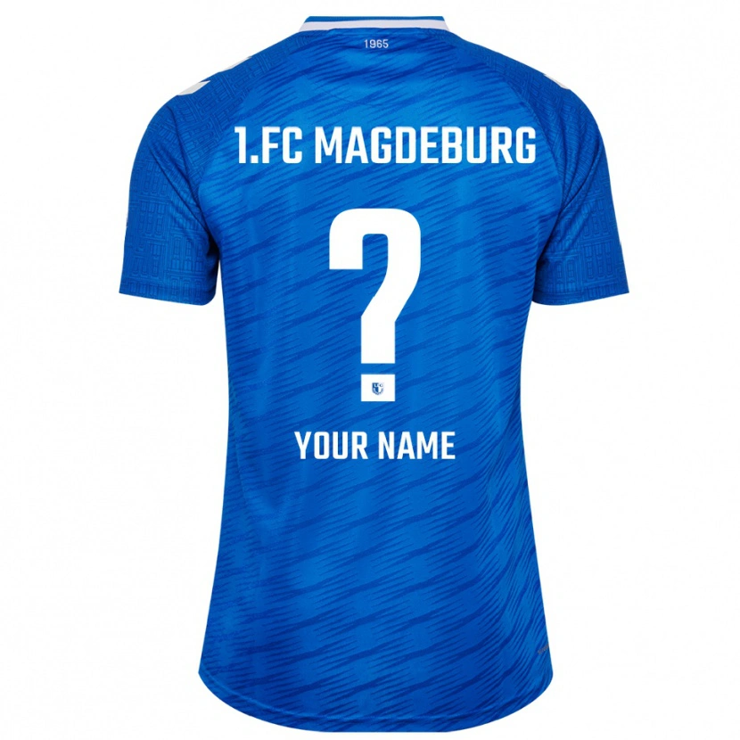 Danxen Hombre Camiseta Su Nombre #0 Azul Blanco 1ª Equipación 2025/26 La Camisa