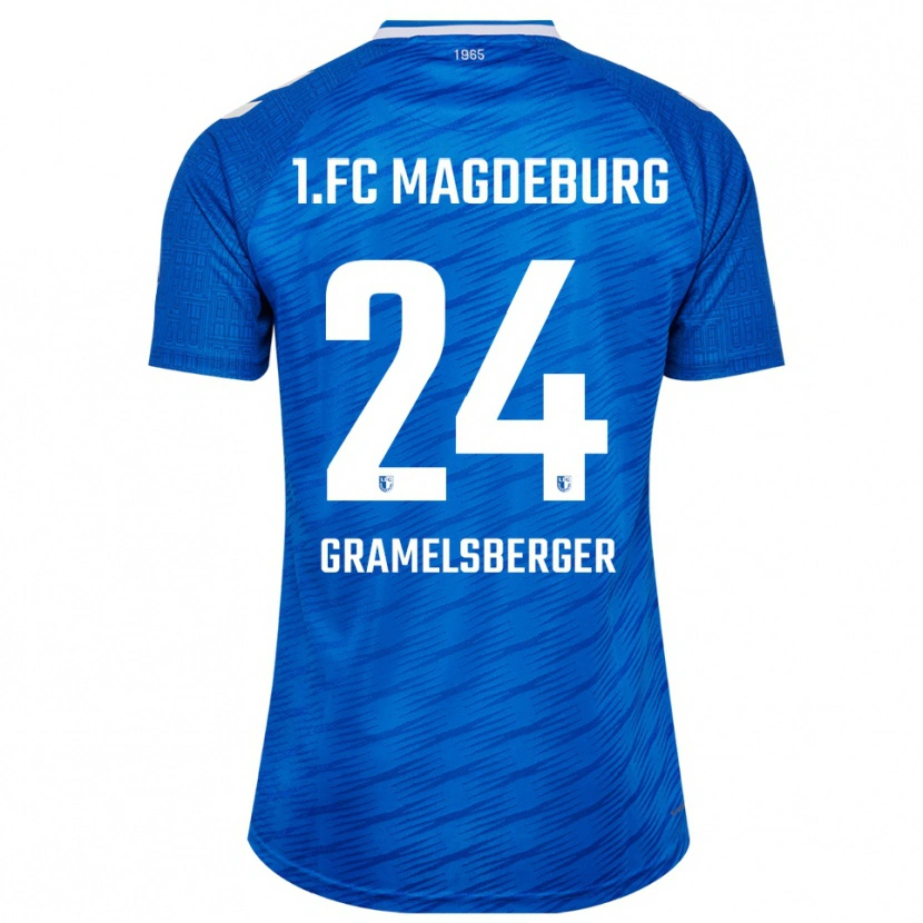 Danxen Hombre Camiseta Lennert Gramelsberger #24 Azul Blanco 1ª Equipación 2025/26 La Camisa