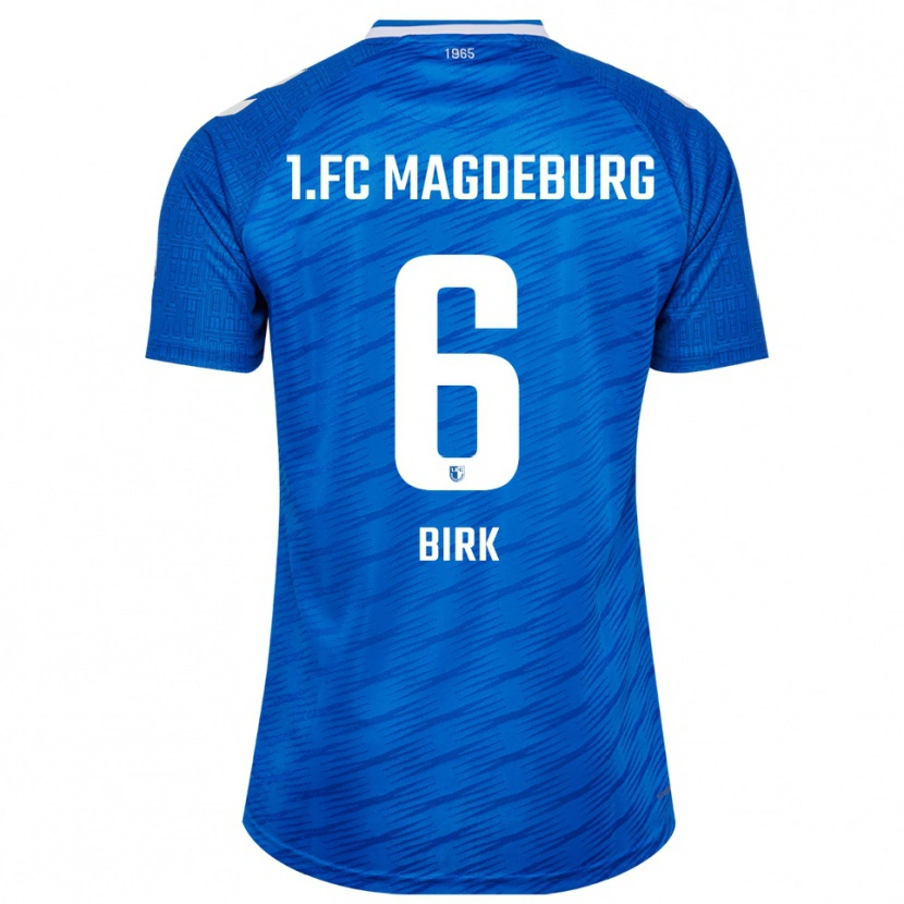 Danxen Hombre Camiseta Timo Birk #6 Azul Blanco 1ª Equipación 2025/26 La Camisa