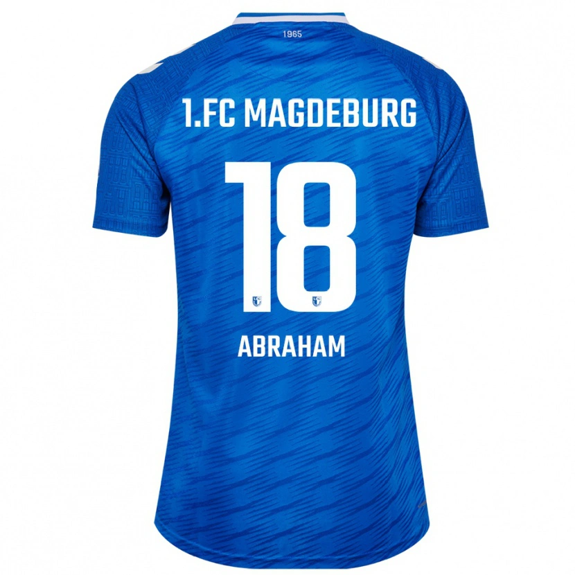 Danxen Hombre Camiseta Neele Abraham #18 Azul Blanco 1ª Equipación 2025/26 La Camisa