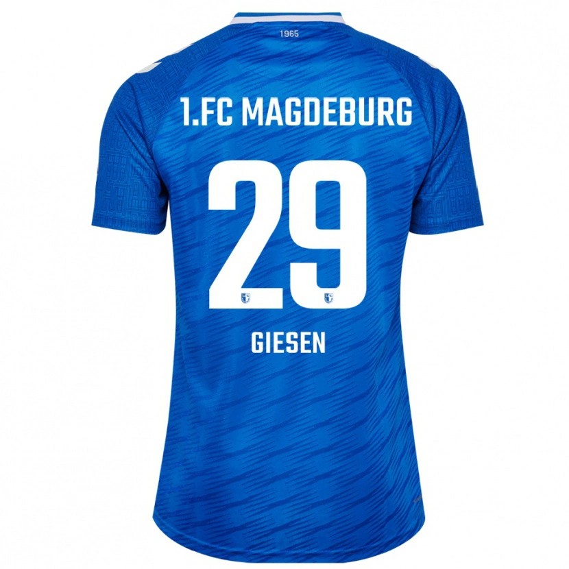 Danxen Hombre Camiseta Tim Giesen #29 Azul Blanco 1ª Equipación 2025/26 La Camisa