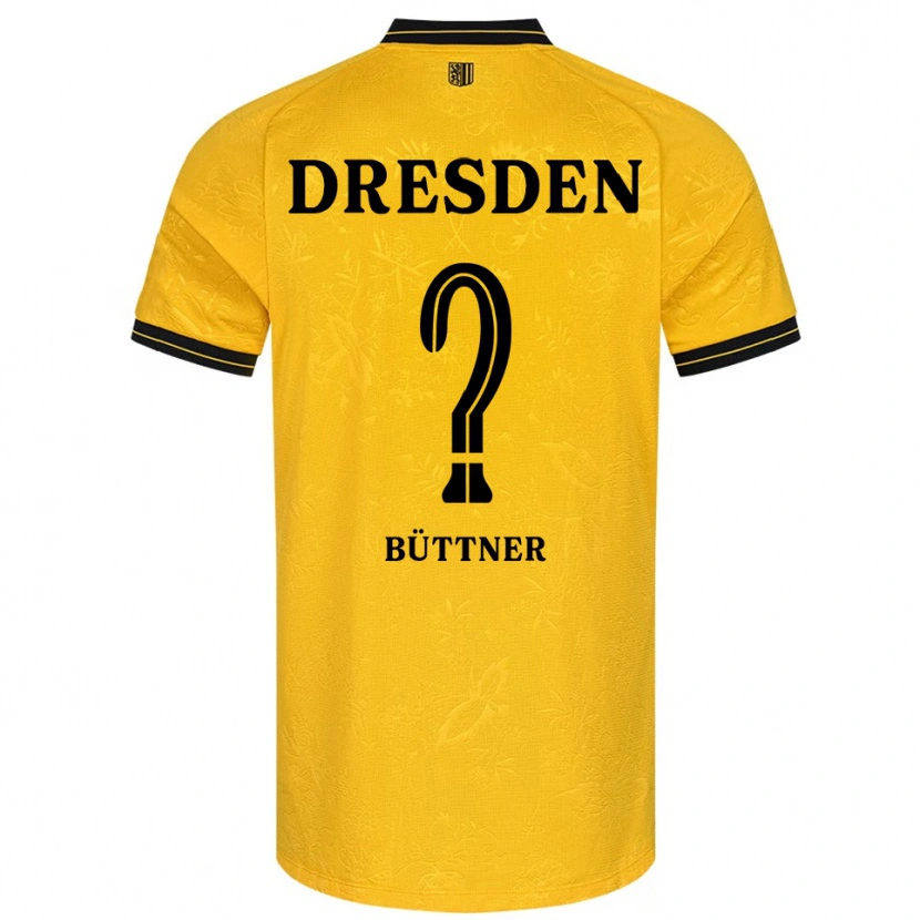 Danxen Hombre Camiseta Lisa Büttner #0 Amarillo Negro 1ª Equipación 2025/26 La Camisa