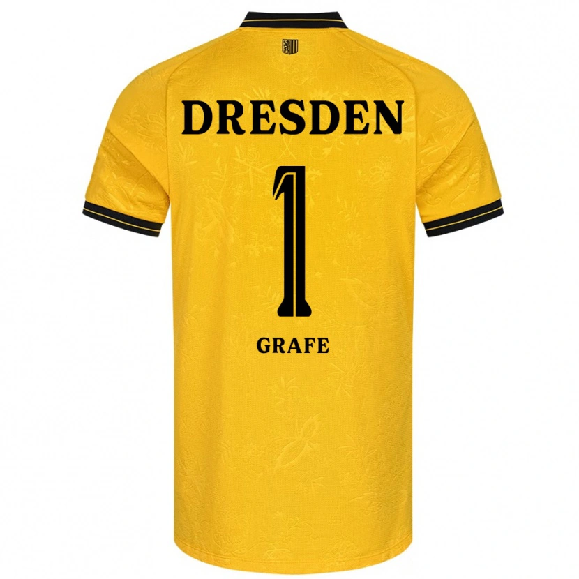 Danxen Hombre Camiseta Marlon Grafe #1 Amarillo Negro 1ª Equipación 2025/26 La Camisa