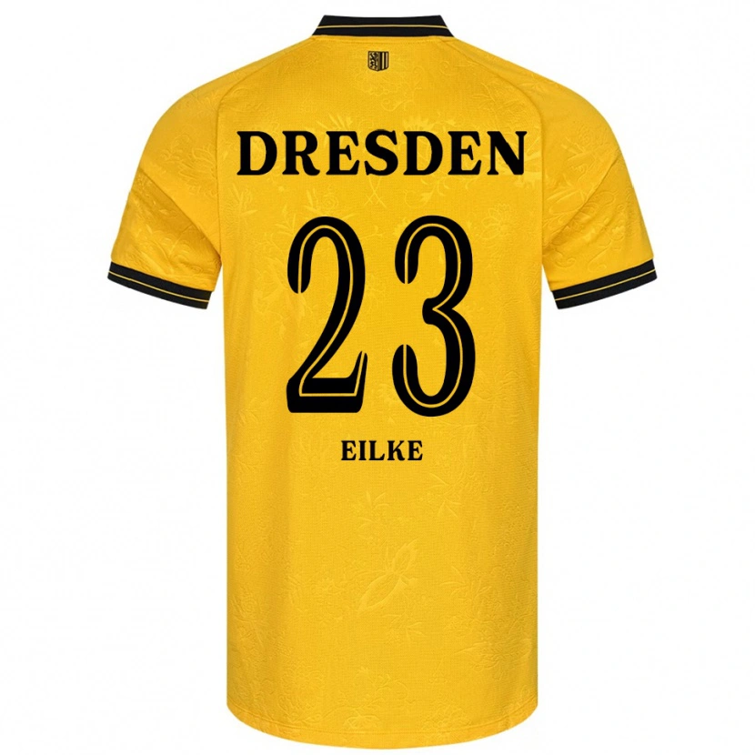 Danxen Hombre Camiseta Lennox Eilke #23 Amarillo Negro 1ª Equipación 2025/26 La Camisa