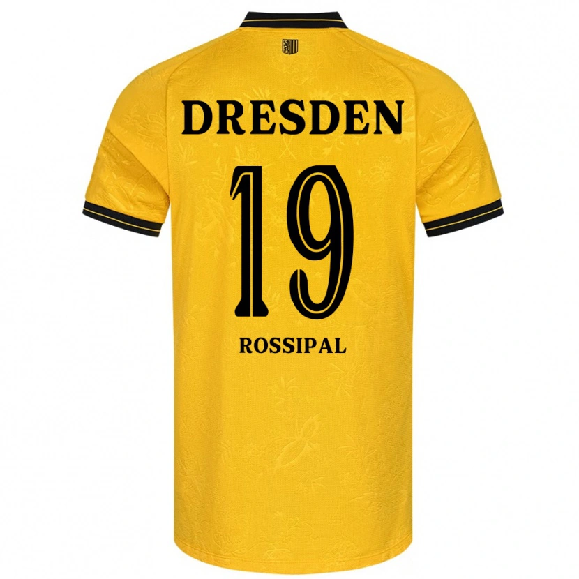 Danxen Hombre Camiseta Alexander Rossipal #19 Amarillo Negro 1ª Equipación 2025/26 La Camisa