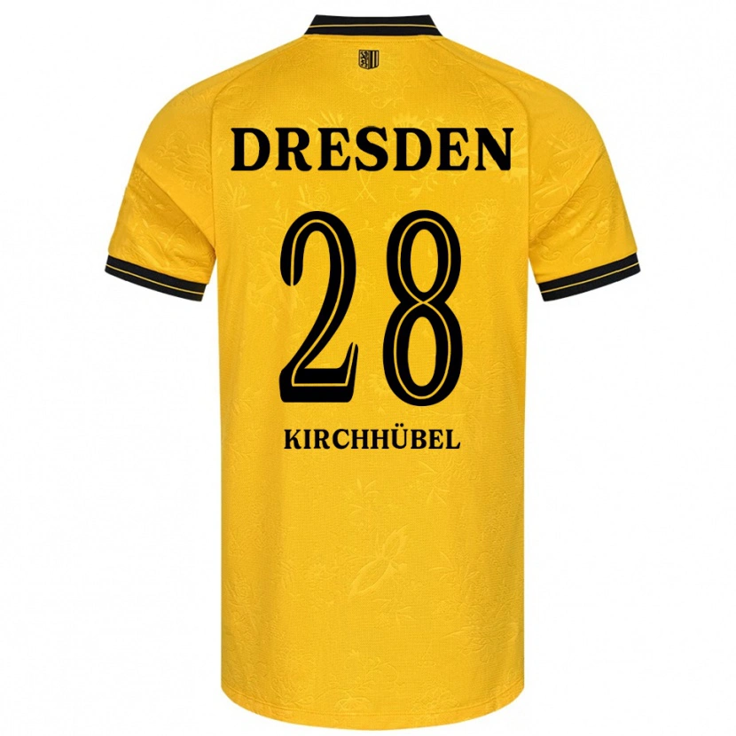 Danxen Hombre Camiseta Willi Kirchhübel #28 Amarillo Negro 1ª Equipación 2025/26 La Camisa