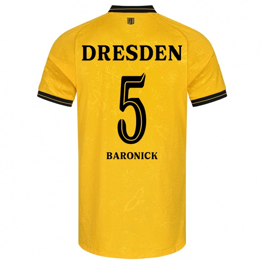 Danxen Hombre Camiseta Kurt Baronick #5 Amarillo Negro 1ª Equipación 2025/26 La Camisa