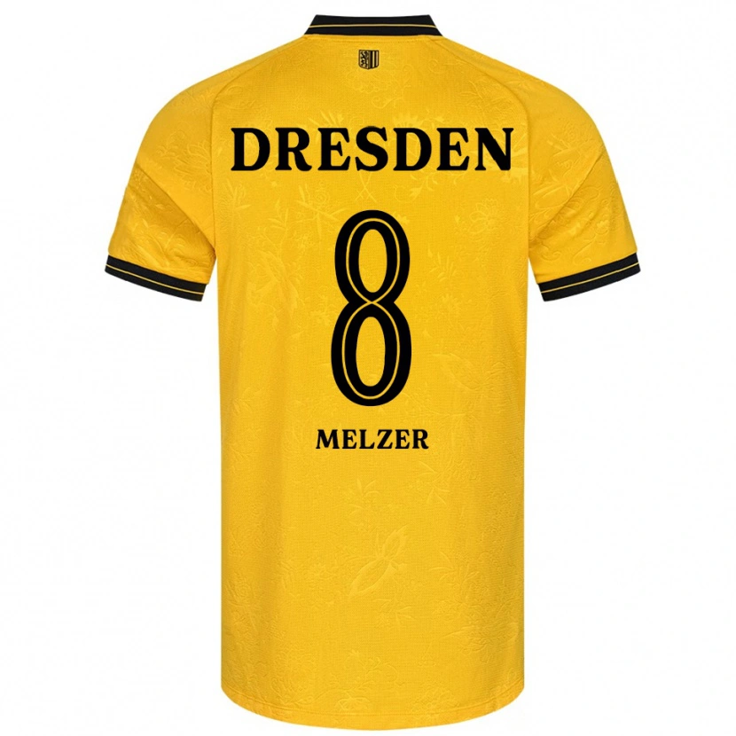 Danxen Hombre Camiseta Otto Melzer #8 Amarillo Negro 1ª Equipación 2025/26 La Camisa