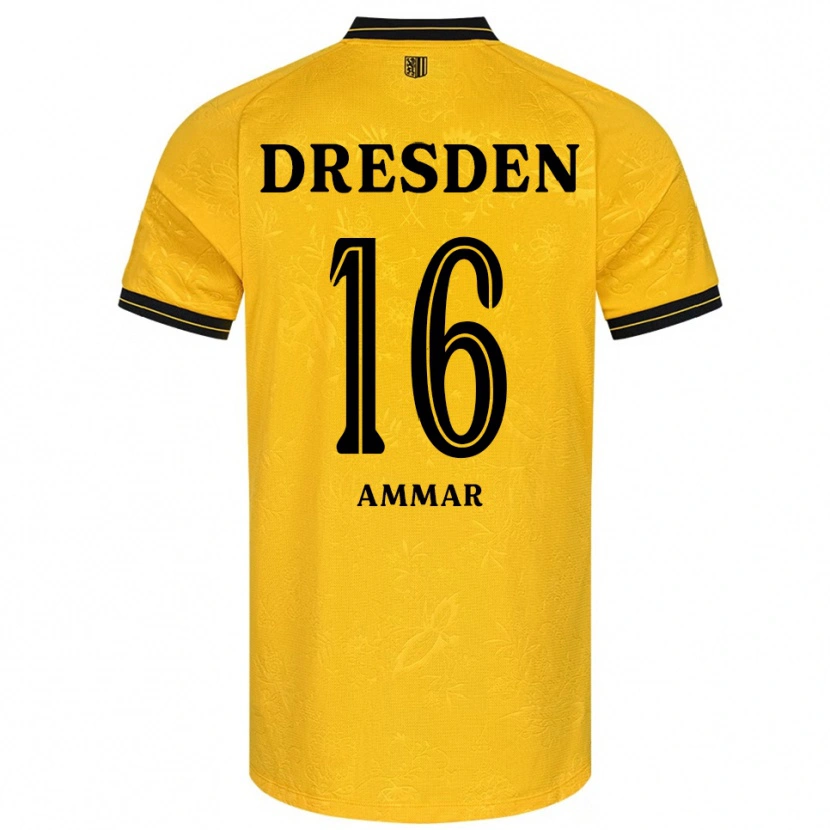 Danxen Hombre Camiseta Amer Ammar #16 Amarillo Negro 1ª Equipación 2025/26 La Camisa