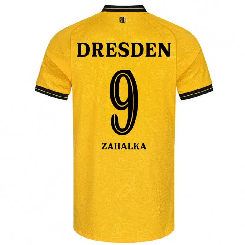 Danxen Hombre Camiseta Filip Zahalka #9 Amarillo Negro 1ª Equipación 2025/26 La Camisa
