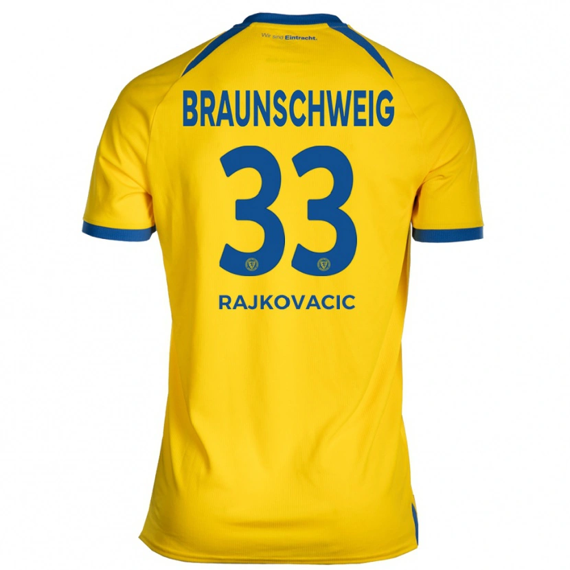 Danxen Hombre Camiseta Marko Rajkovacic #33 Amarillo Azul 1ª Equipación 2025/26 La Camisa