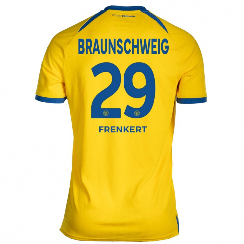 Danxen Hombre Camiseta Lukas Frenkert #29 Amarillo Azul 1ª Equipación 2025/26 La Camisa