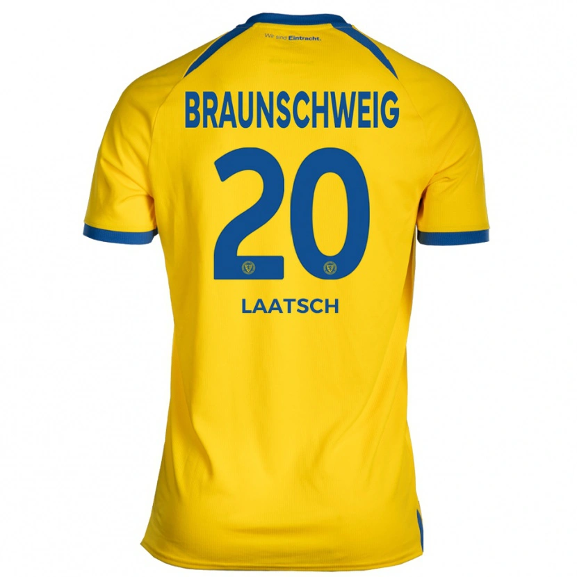 Danxen Hombre Camiseta Leonard Laatsch #20 Amarillo Azul 1ª Equipación 2025/26 La Camisa
