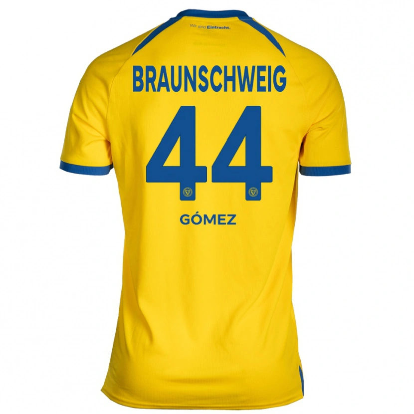 Danxen Hombre Camiseta Johan Gómez #44 Amarillo Azul 1ª Equipación 2025/26 La Camisa