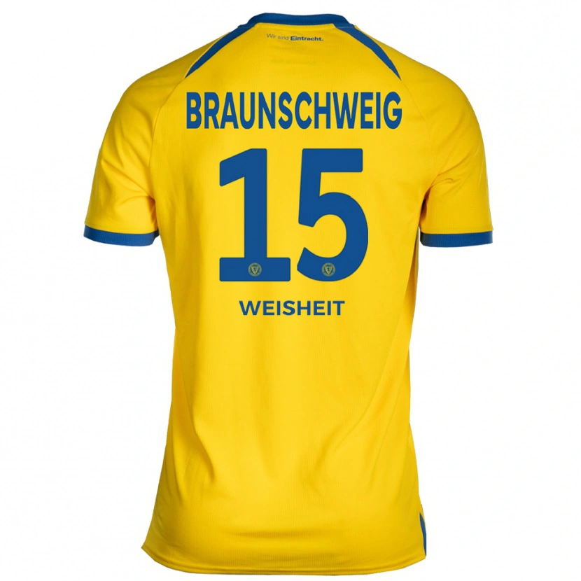 Danxen Hombre Camiseta Noah Weisheit #15 Amarillo Azul 1ª Equipación 2025/26 La Camisa