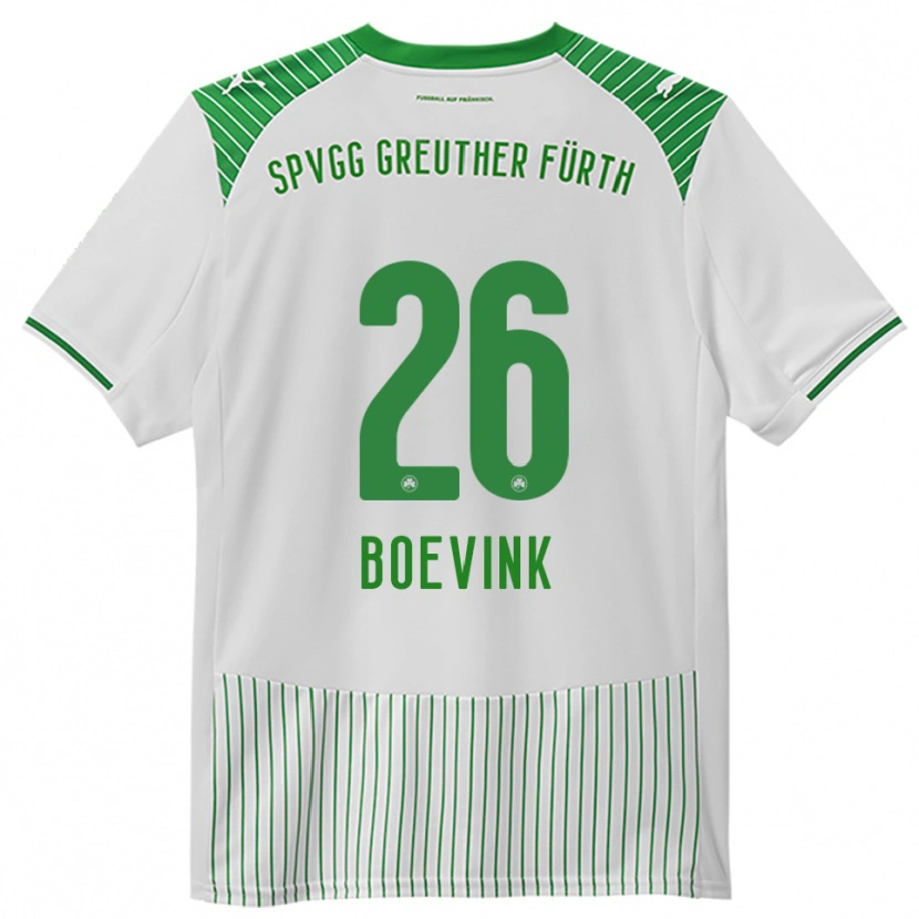 Danxen Hombre Camiseta Pelle Boevink #26 Blanco Verde 1ª Equipación 2025/26 La Camisa