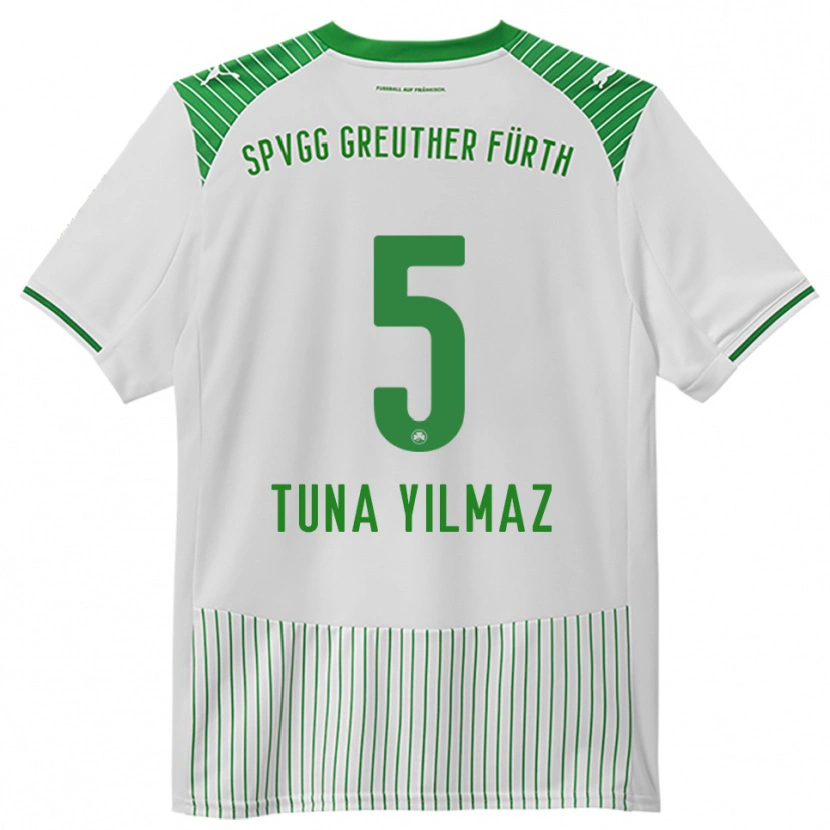 Danxen Hombre Camiseta Tuna Yilmaz #5 Blanco Verde 1ª Equipación 2025/26 La Camisa